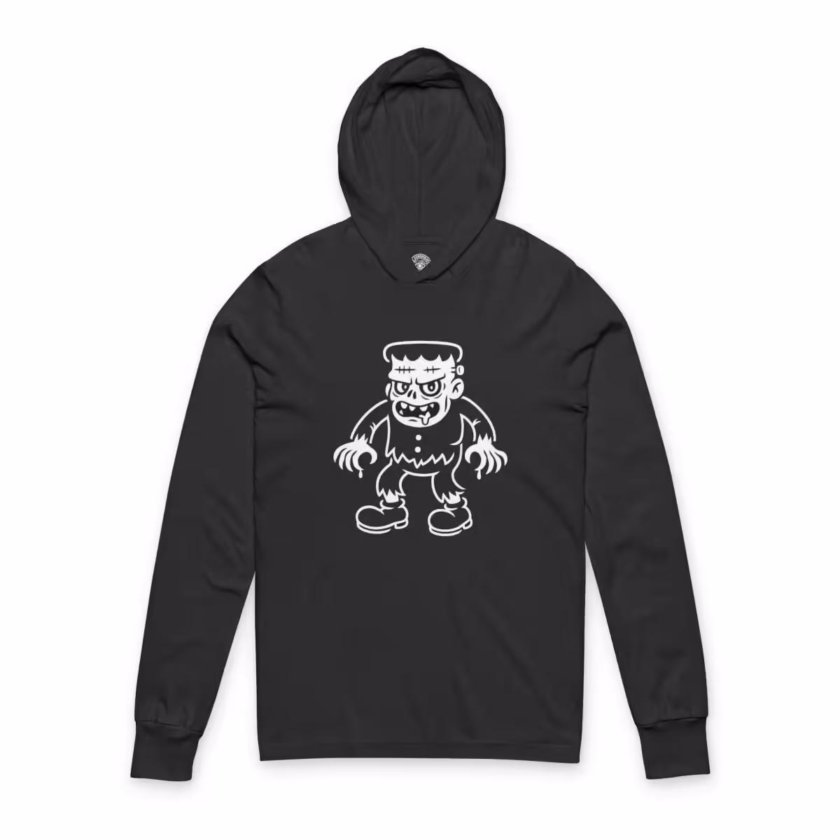 Rubber Hose The Stitched Monster Vintage Cartoon Horror Hooded Long Sleeve Tee